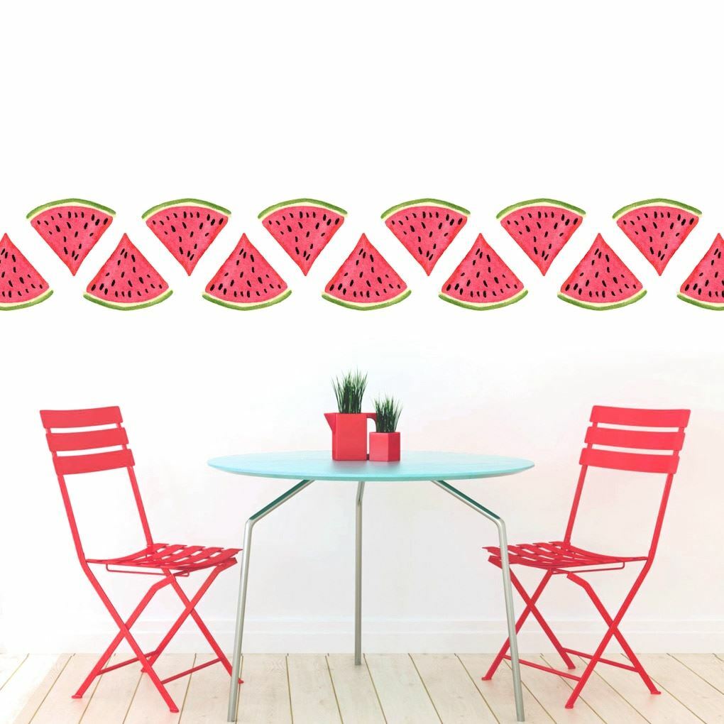 Watermelon Printed Wall Decal Set – Fruit, Food, Summer, Dining Room, Picnic
