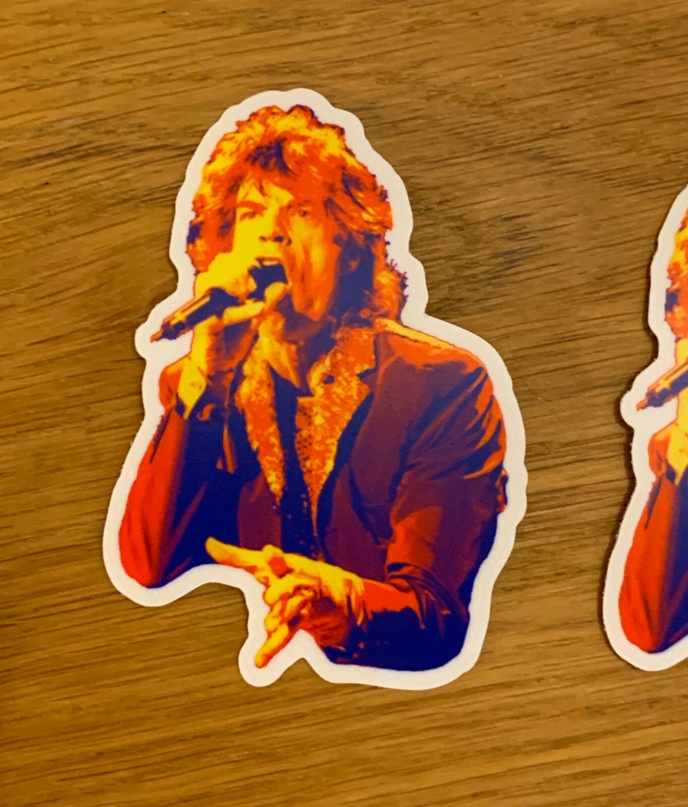 Rolling Stones Mick Jagger 3"x2" Psychedelic High-quality Vinyl Decal Sticker