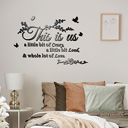 Outus Living Room Wall Decor 3D Acrylic Mirror This is Us Letter…