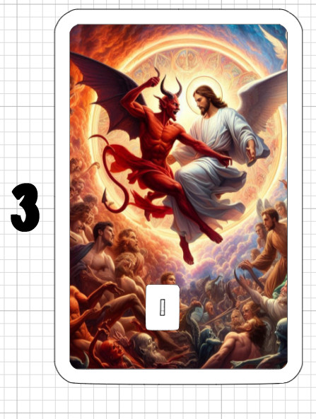 Jesus vs Satan ATM DEBIT CREDIT CARD Skin Sticker Christian God Devil Bible War