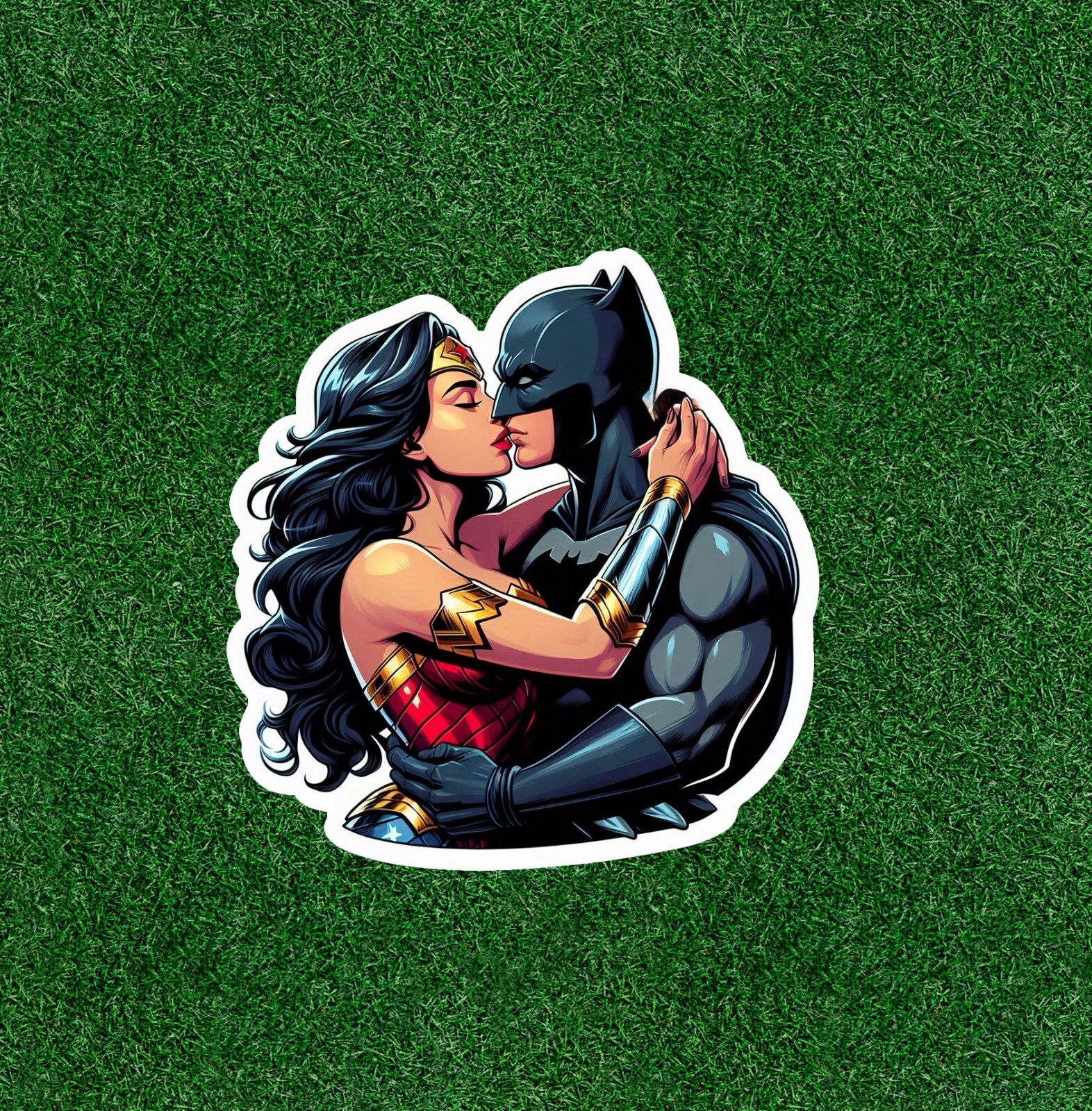 Wonder Woman Kissing Batman vinyl sticker decal – Several Sizes Available