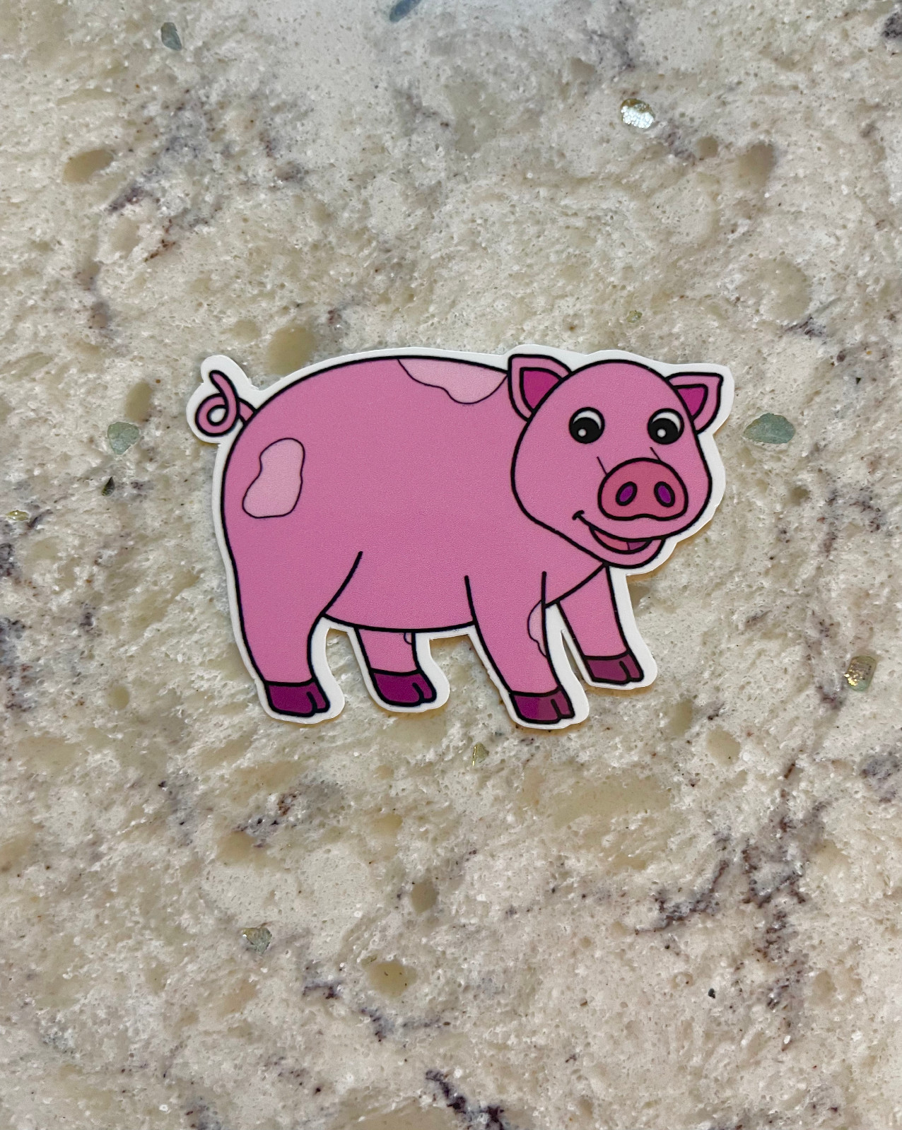 Pig Sticker l Gloss or Holographic Laminate l Waterproof Decal
