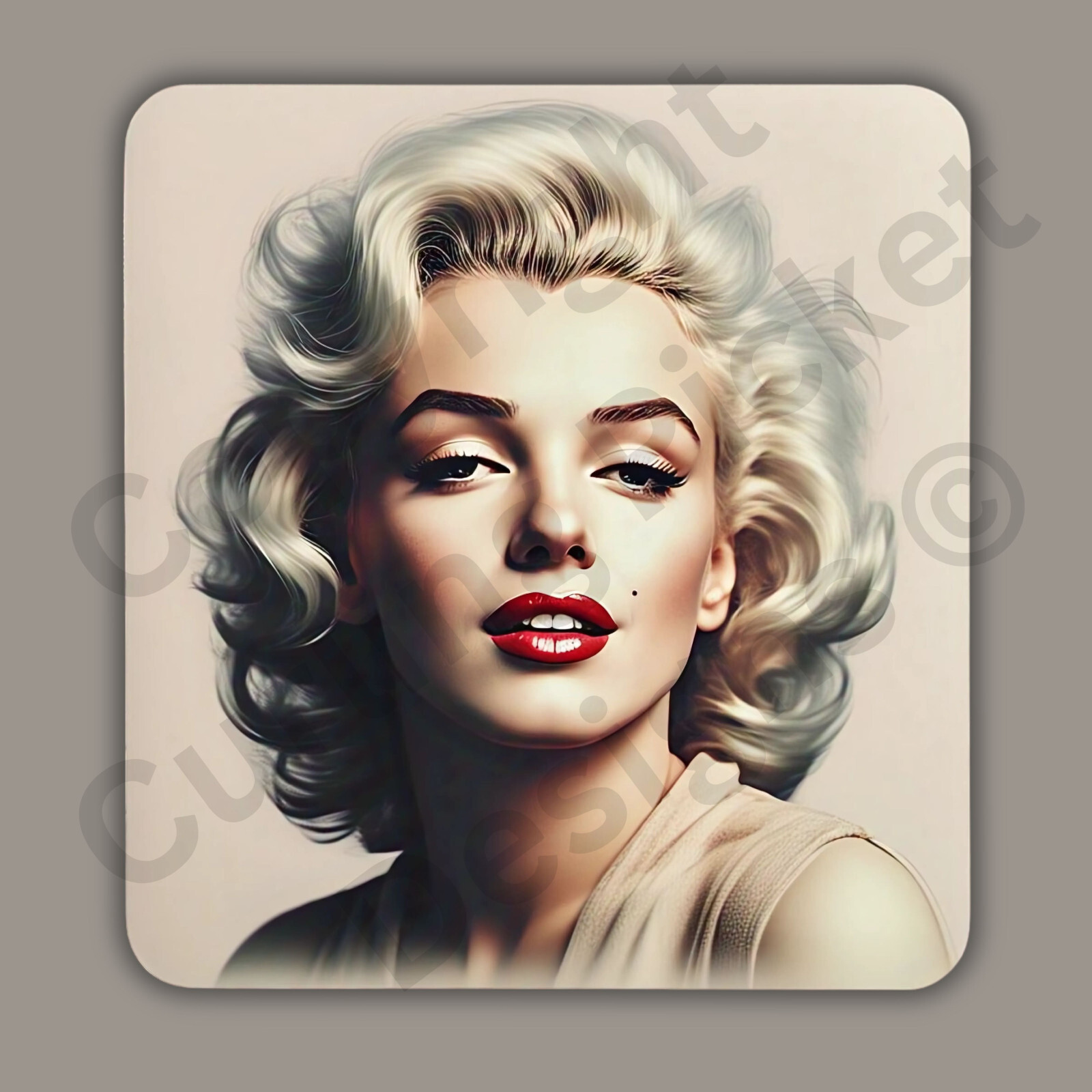 Marilyn Monroe Square Sticker Sexy 3" Vinyl Sticker