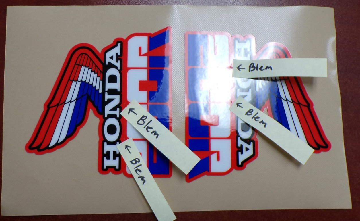 HONDA 200R FUEL TANK GASTANK DECAL FUELTANK MADE IN AMERICA USA STICKER *BLEM*