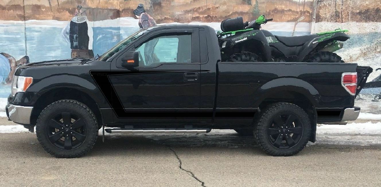 C Hockey 3M Vinyl Sticker Graphic Decal Stripe Ford F150 09-14 Regular Cab Boss