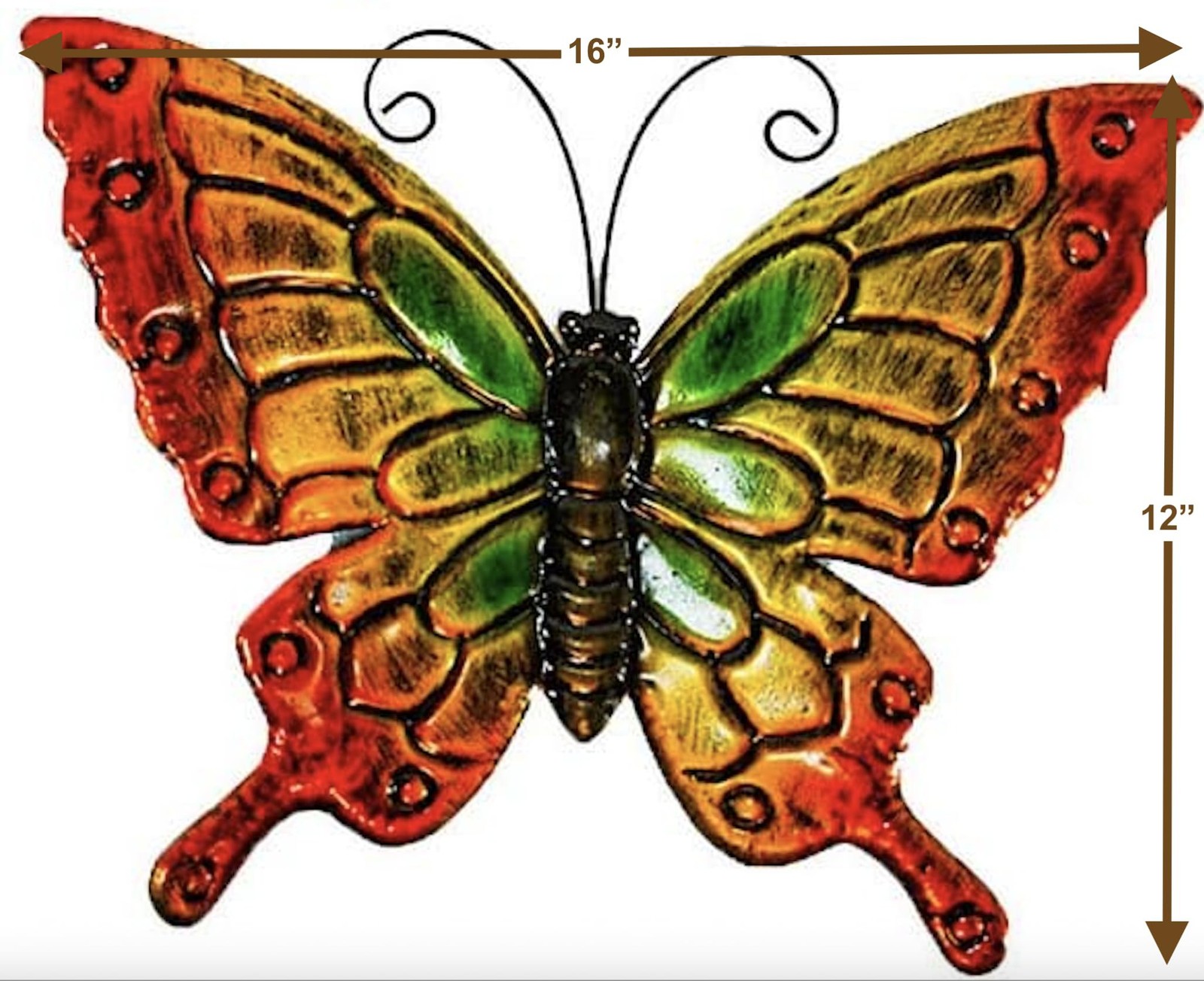 STC World Metal Butterfly Wall Art Outdoor Garden Decor Large Multicolor Wall…
