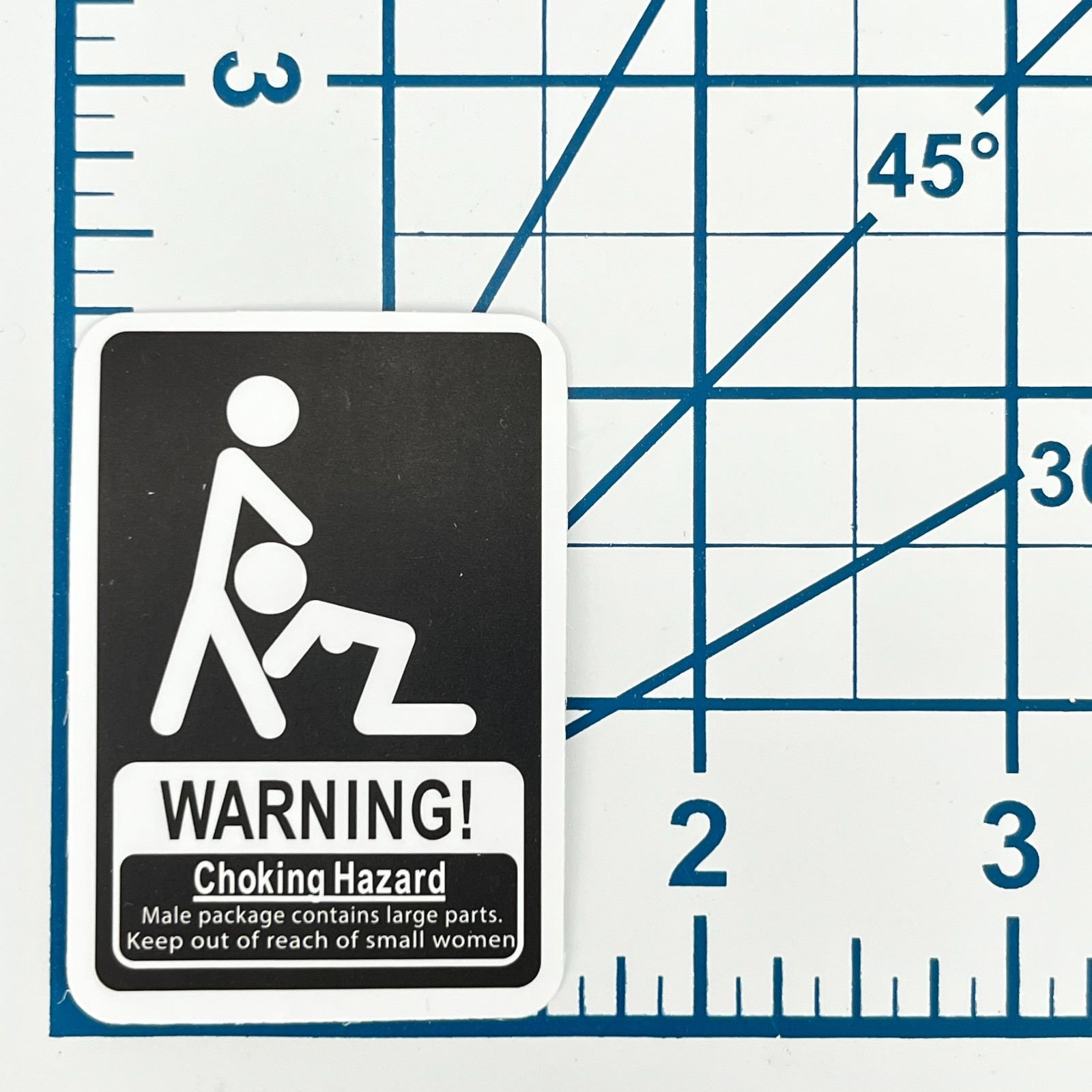 Warning Choking Hazard Adult Novelty Vinyl Sticker Joke Gag Gift Laptop Tumbler