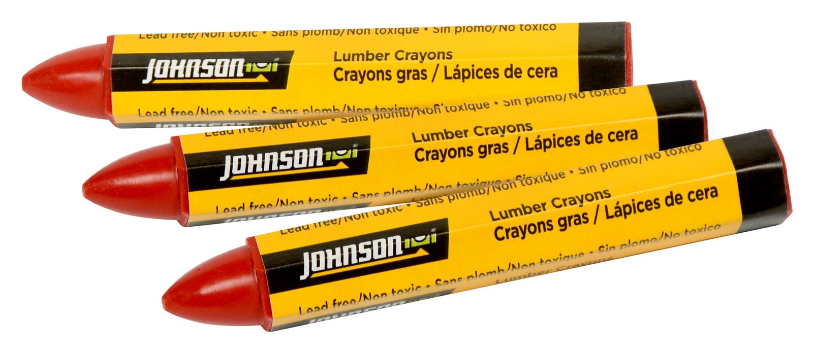 Johnson Level & Tool 40-0652 Red Lumber Crayons – 3/Pack