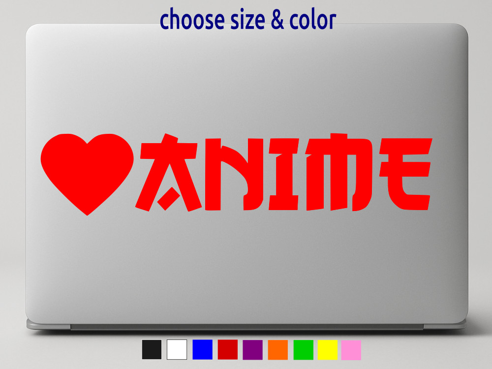 LOVE ANIME gaming Vinyl Window Wall Car Decal CHOOSE SIZE COLOR