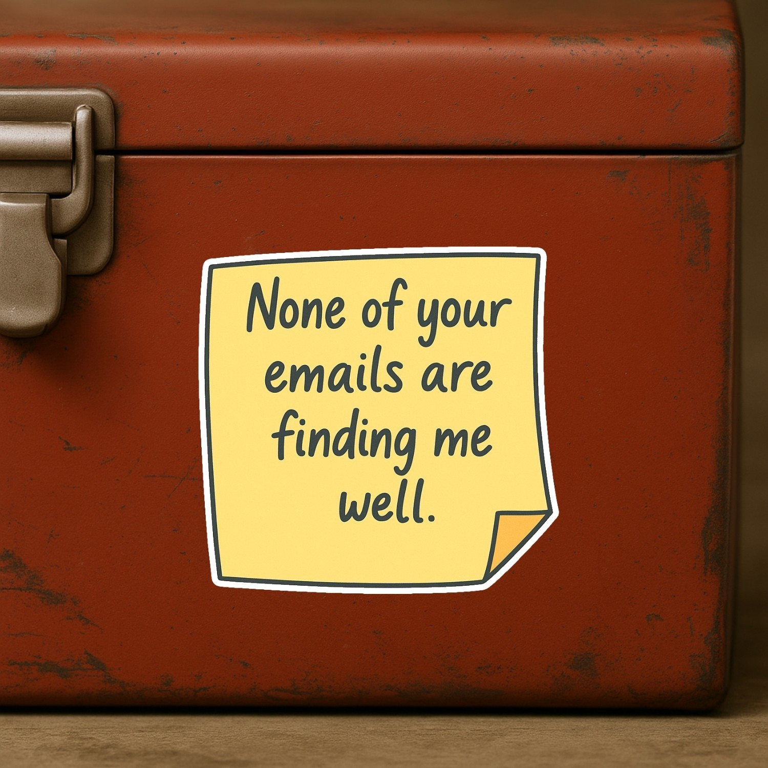 4Pcs Sarcastic "None of Your Emails" Vinyl Stickers – Funny Coworker Gift