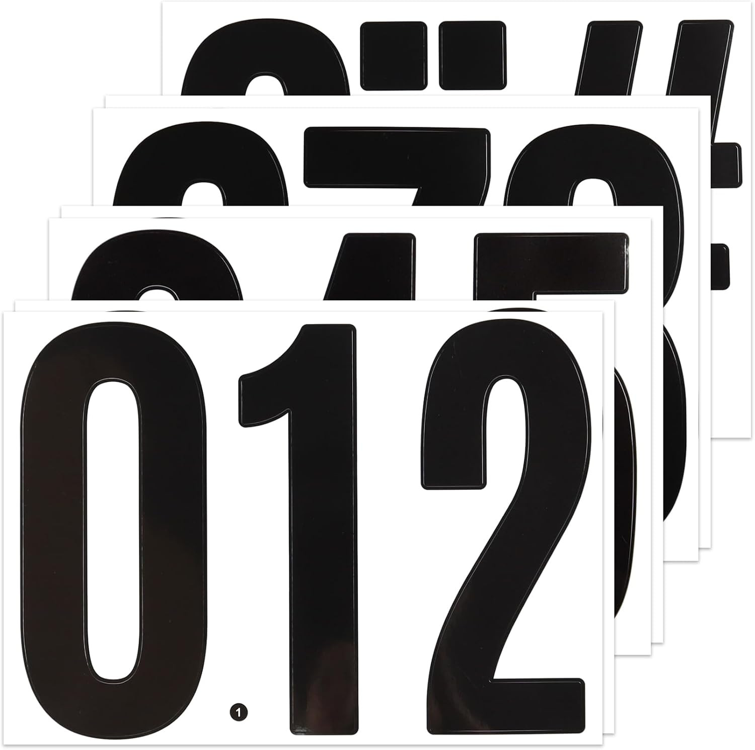 7 Inch Large Number Stickers, 8 Sheets Self-Adhesive Vinyl Number Sticker Decals