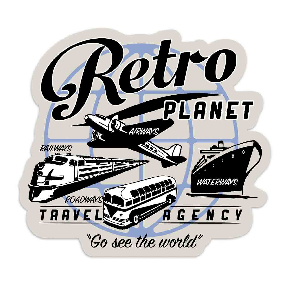 Vinyl Sticker, Retro Planet Recording Studio Music Decal