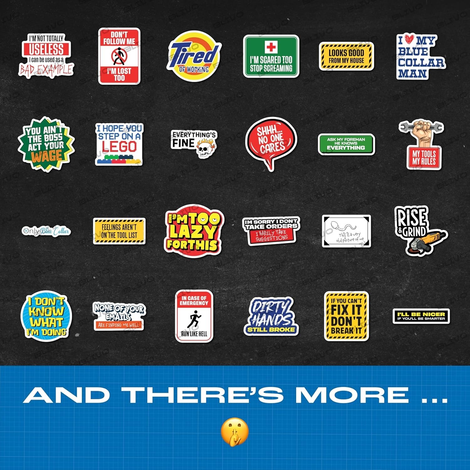 200PCS Hard Hat Stickers Funny Sarcastic Meme No Duplicates for Adults