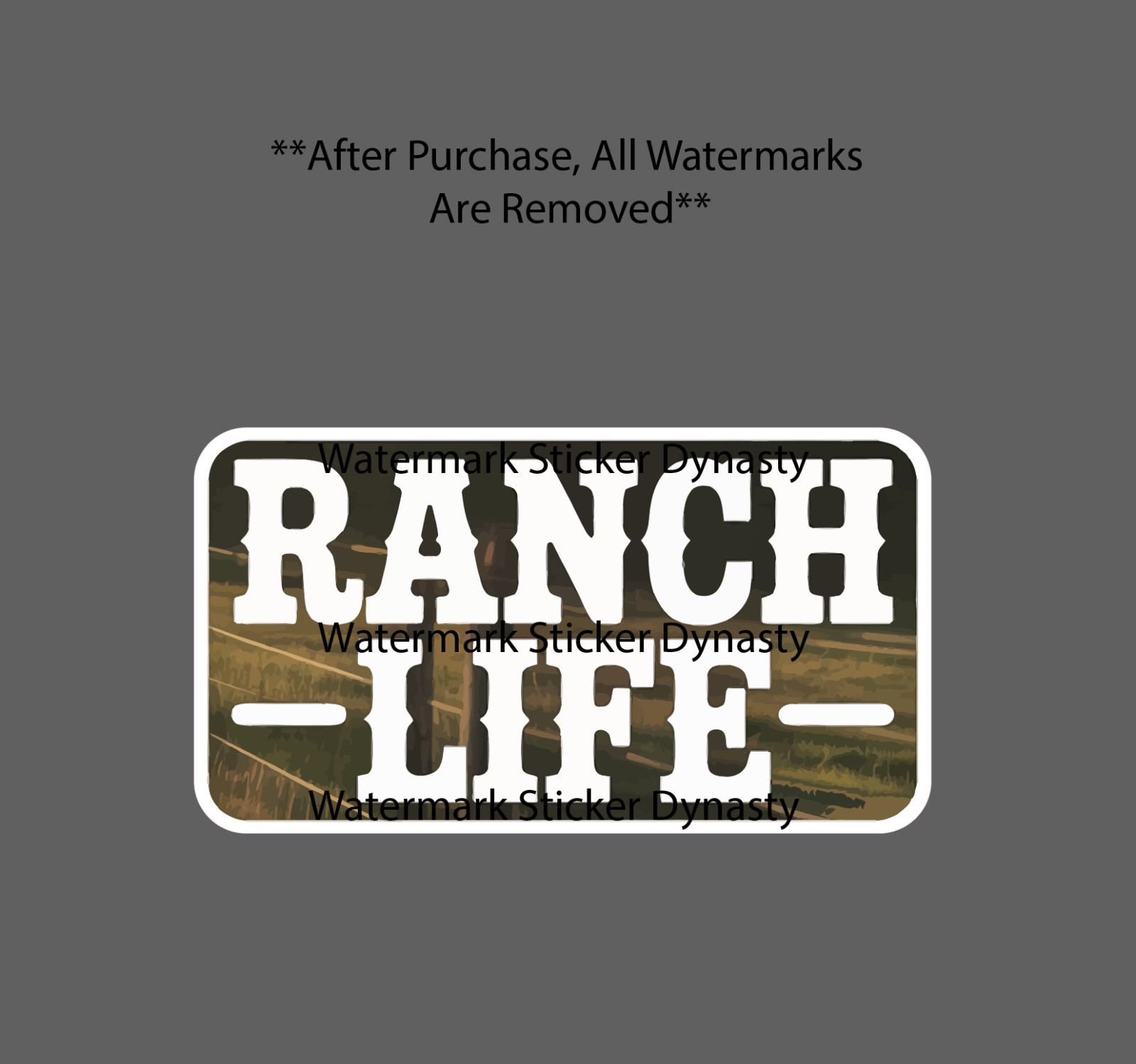 Ranch Life Sticker Waterproof Decal Outdoor Western Cattle Rancher Gift NEW