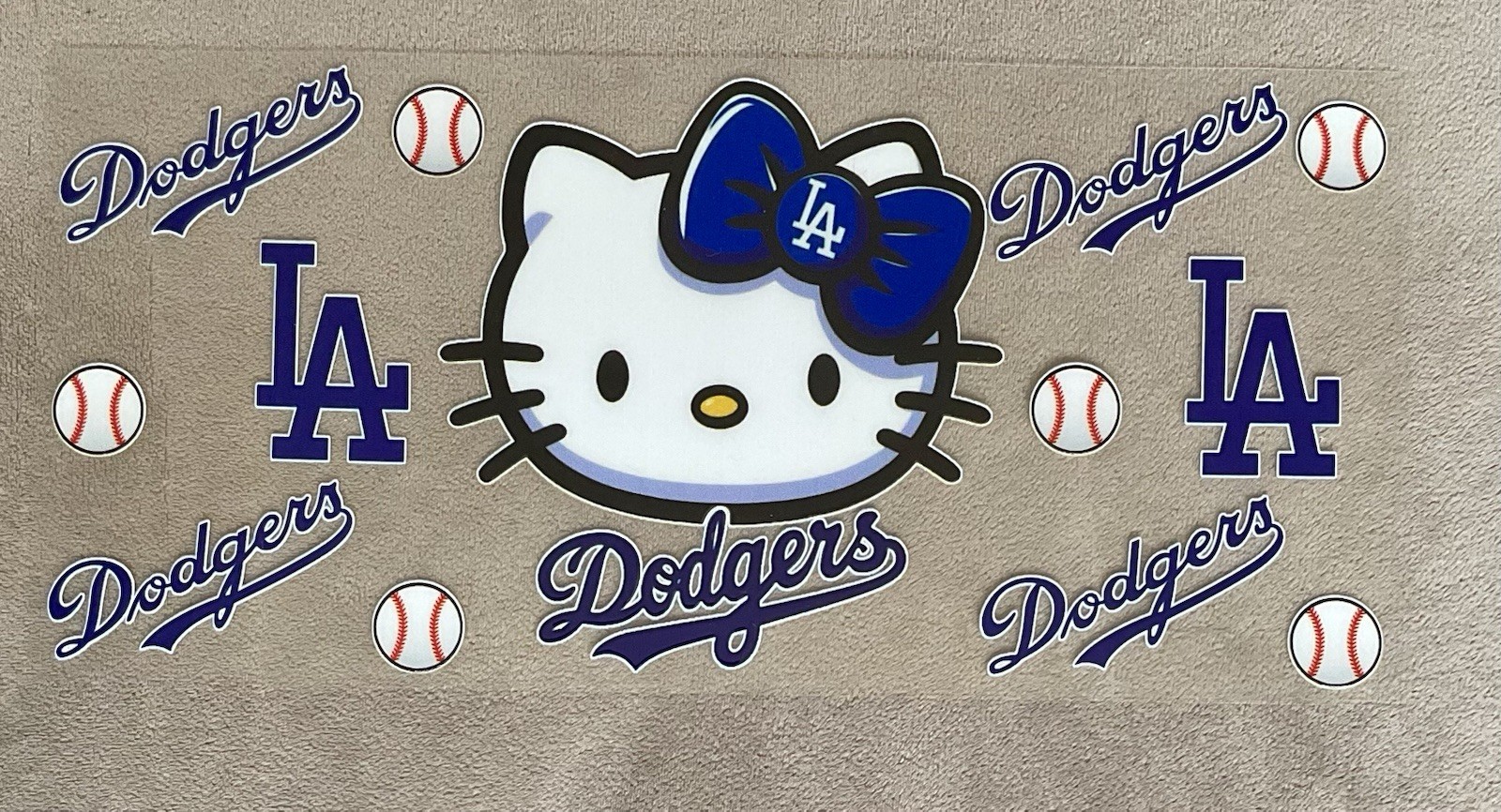 Hello Kitty L.A. Dodgers Baseball UV DTF Transfer Sticker Cup Wrap DIY Cups