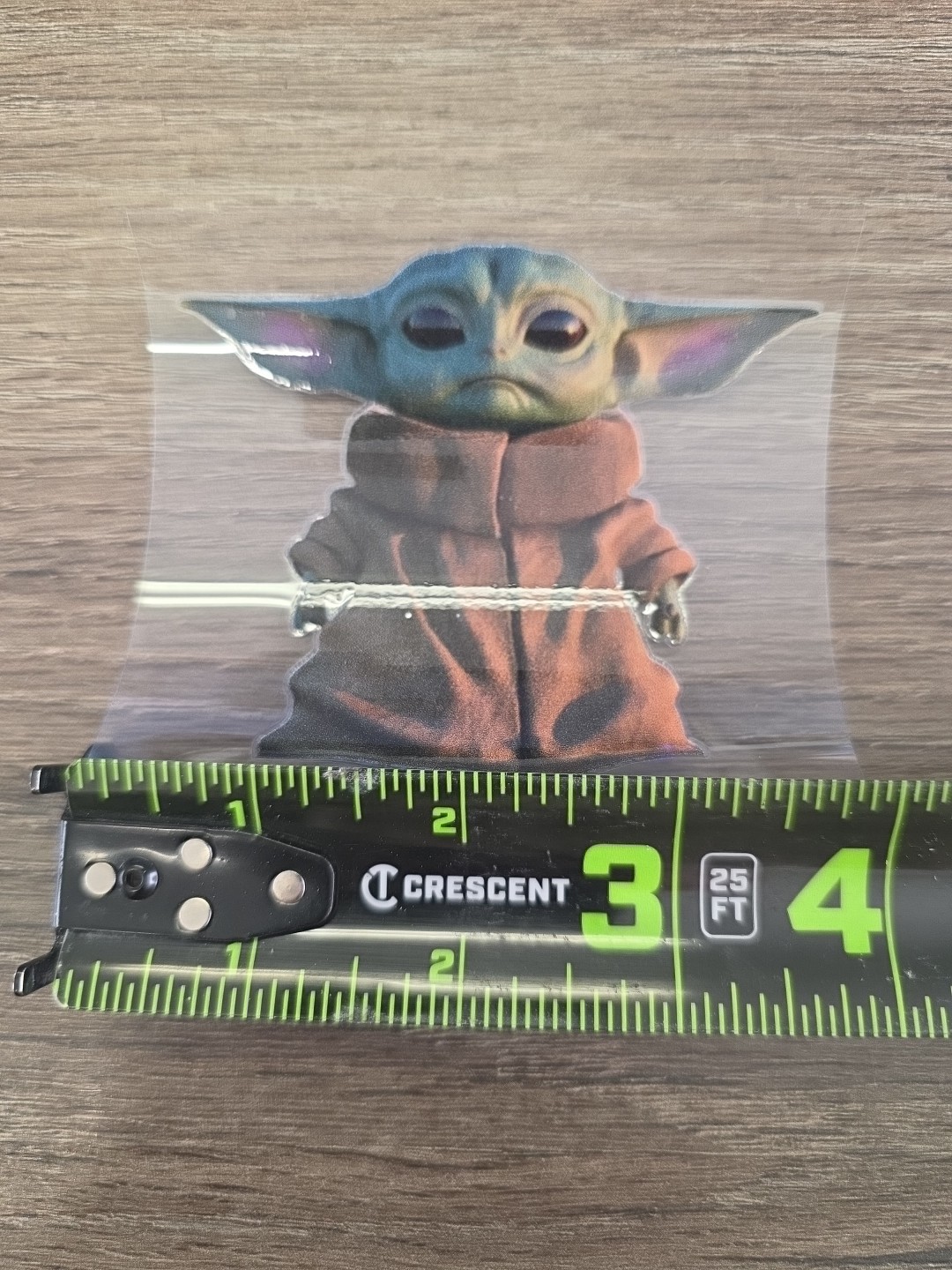 Baby Yoda Grogu Star Wars Red UVDTF Decal Made In USA Waterproof