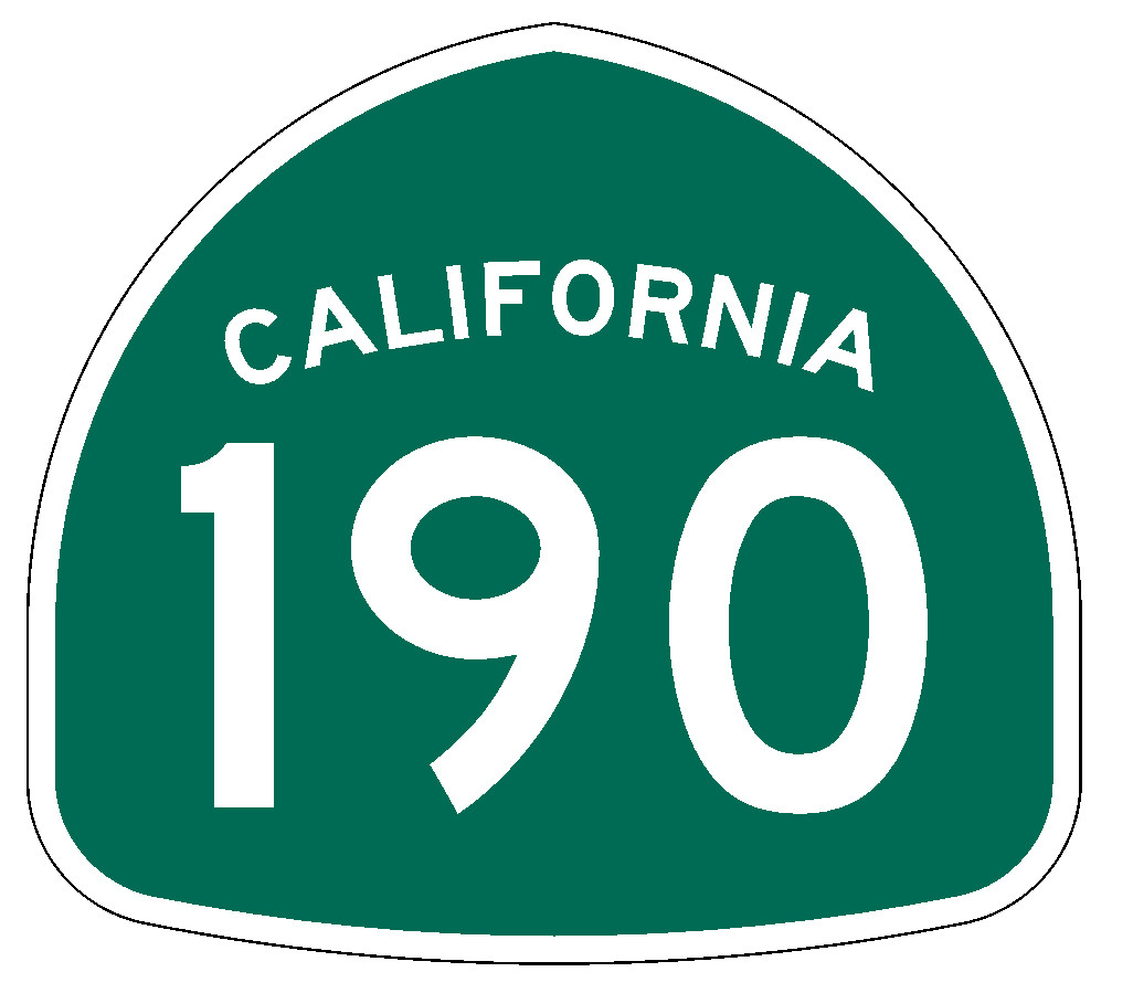 California State Route 190 Sticker Decal R1020 Highway Sign Road Sign