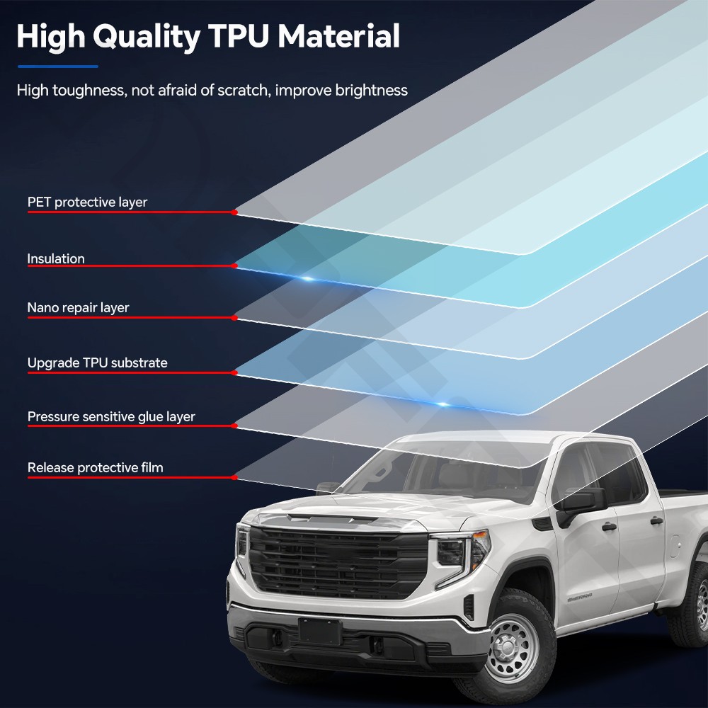 Full Car For GMC Sierra 1500 2023-2025 Precut Paint Protection Film 8.5Mil PPF