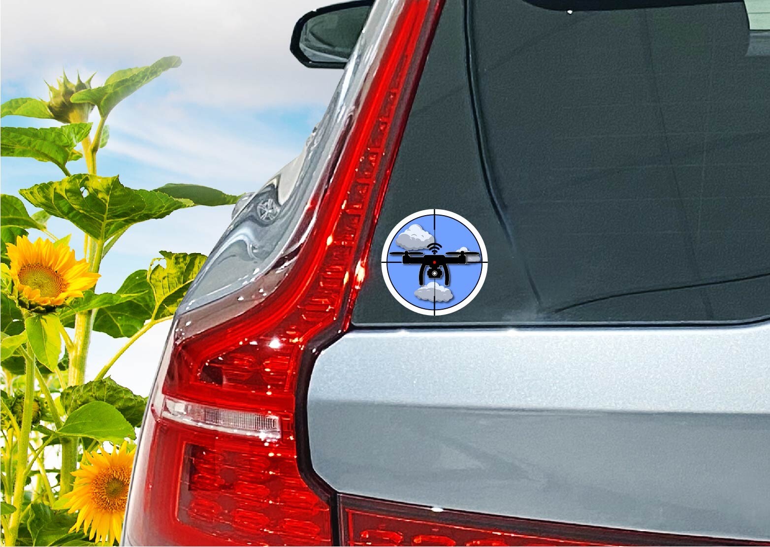 Drone Crosshairs Decal Sticker Spies Drones Citizen Privacy Zone Spy Anti-Drone
