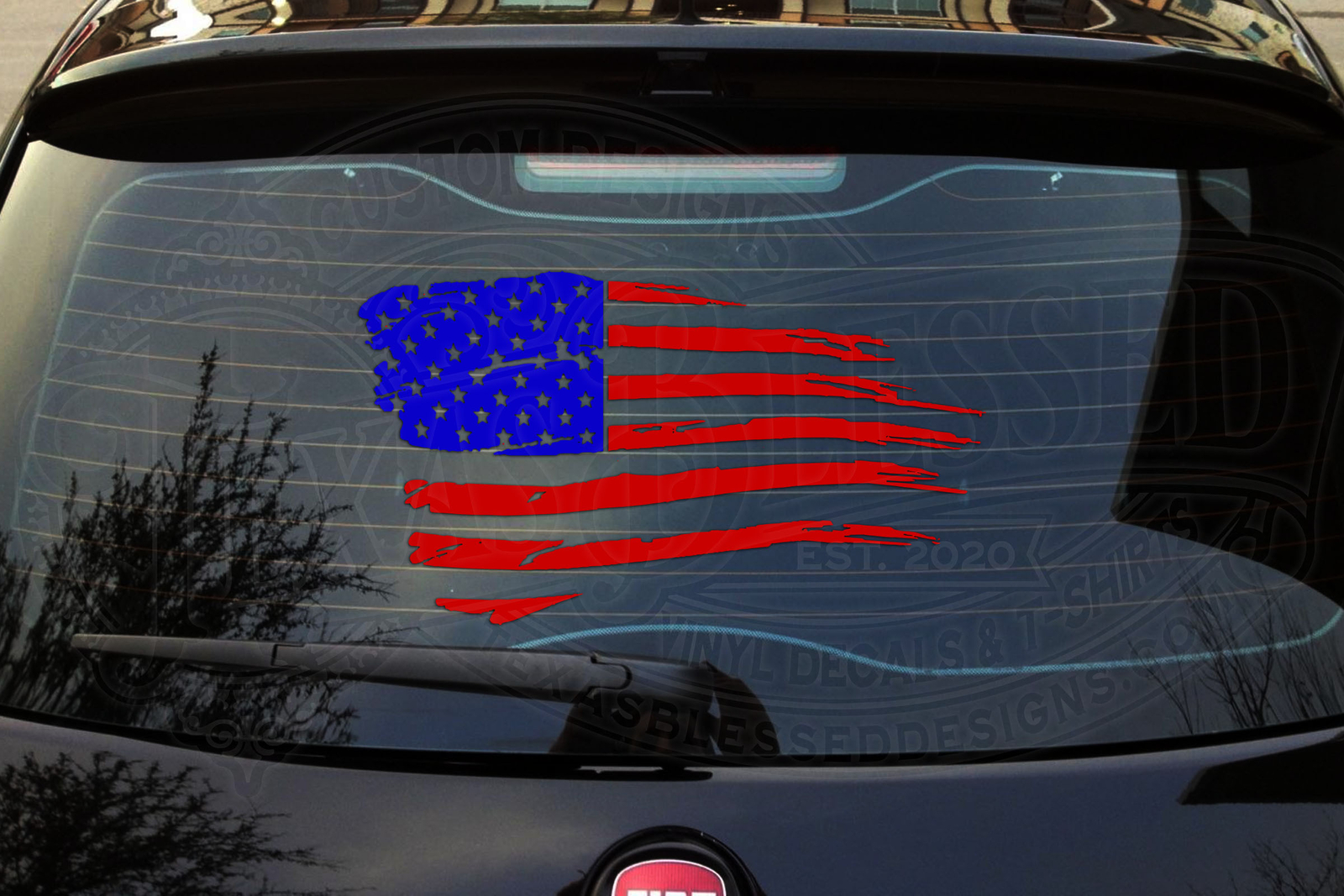 American Flag Red White and Blue Vinyl Decal