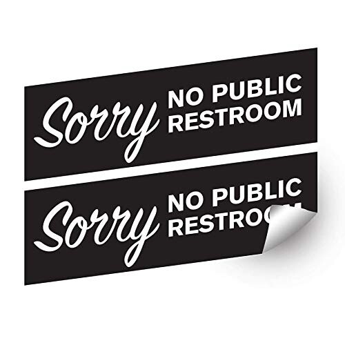 Efficient Workplace Communication Signs – Easy Install No Public Restroom Decals