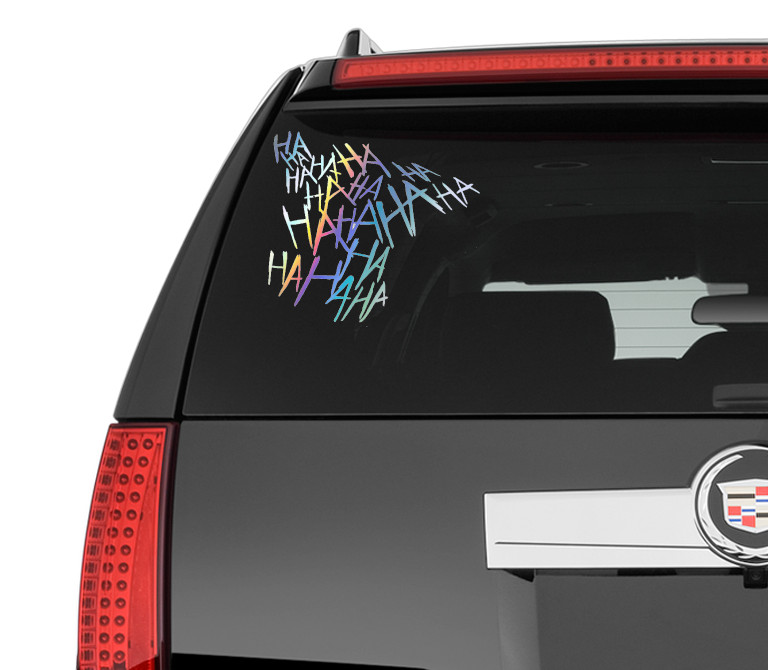 Holographic Vinyl Decal Truck Car Sticker Laptop – DC Batman Joker Laugh HA HA