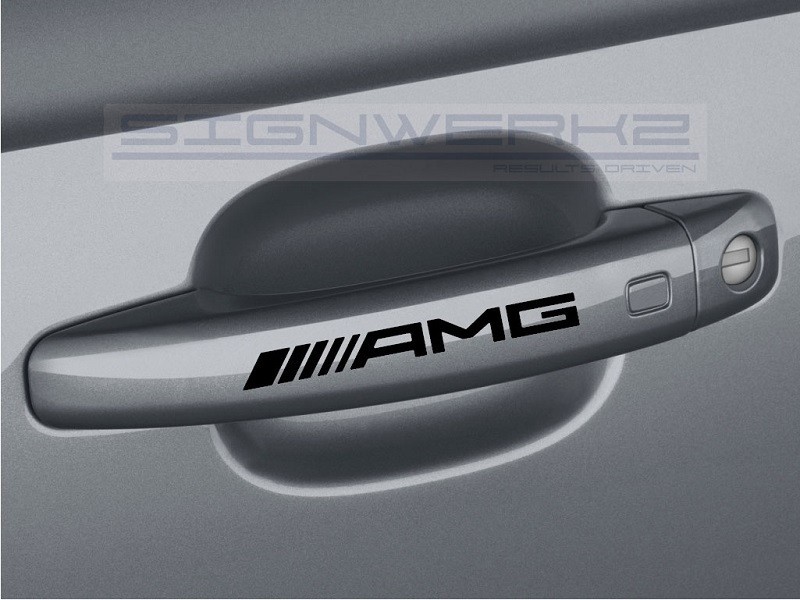 AMG Door Handle Decal Sticker logo Mercedes Benz – Set of 4