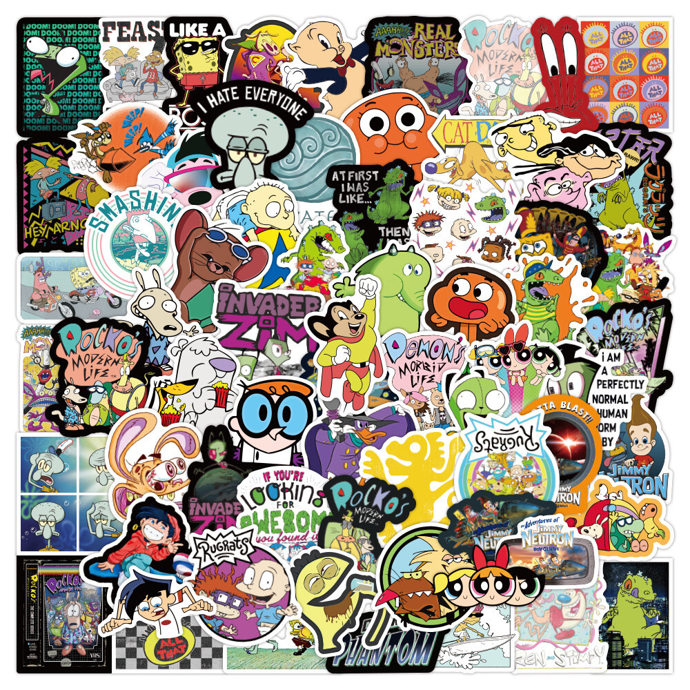 Classic Cartoon Character Random 10 PCS Stickers – No Duplicates