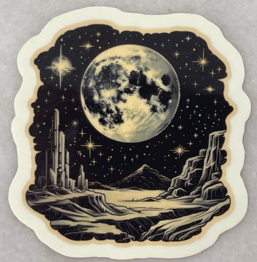 Other Worlds Glow in the Dark Stickers Sci-Fi Fantasy Art Space Planets Laptop