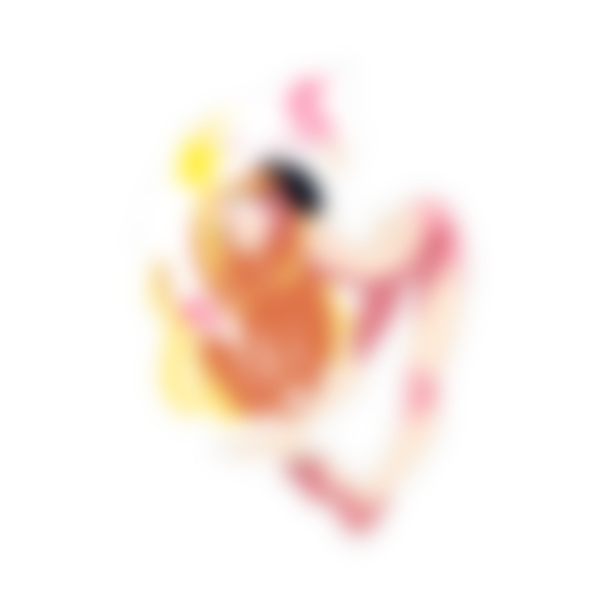 Cute Anime Girl Butt Sticker