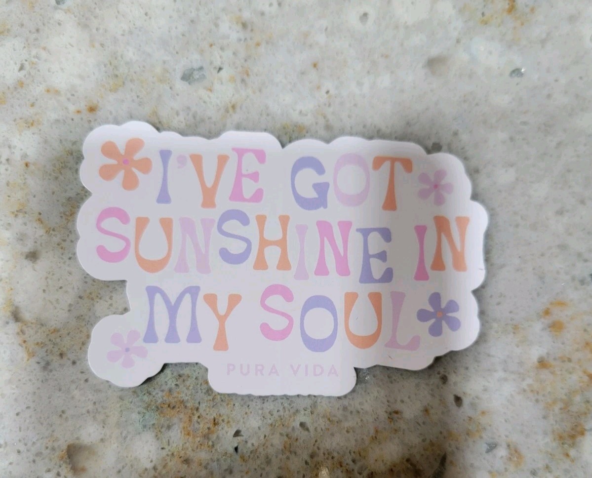 New Pura Vida Sunshine In My Soul April 2025 Monthly Bracelet Club Sticker ONLY