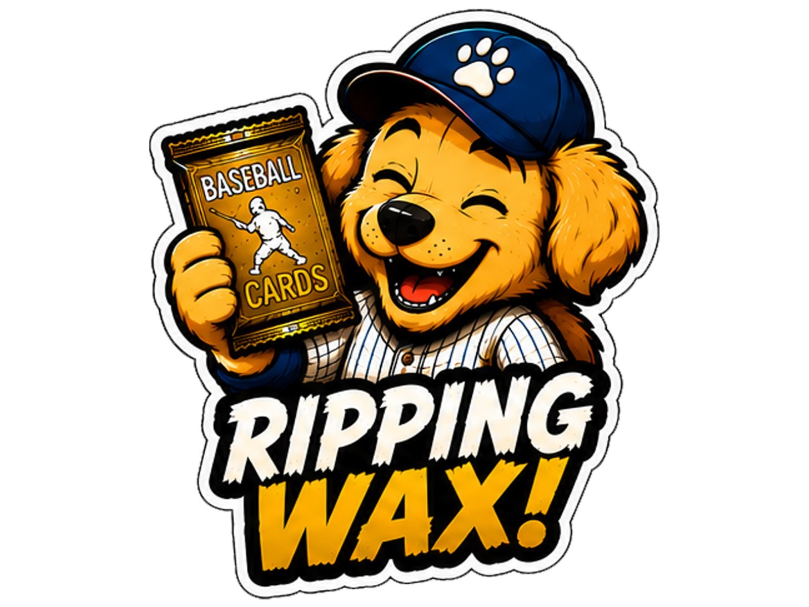 Pack Dog Decal Sticker Trading Card Pack Opening Sticker Car Window Bottle
