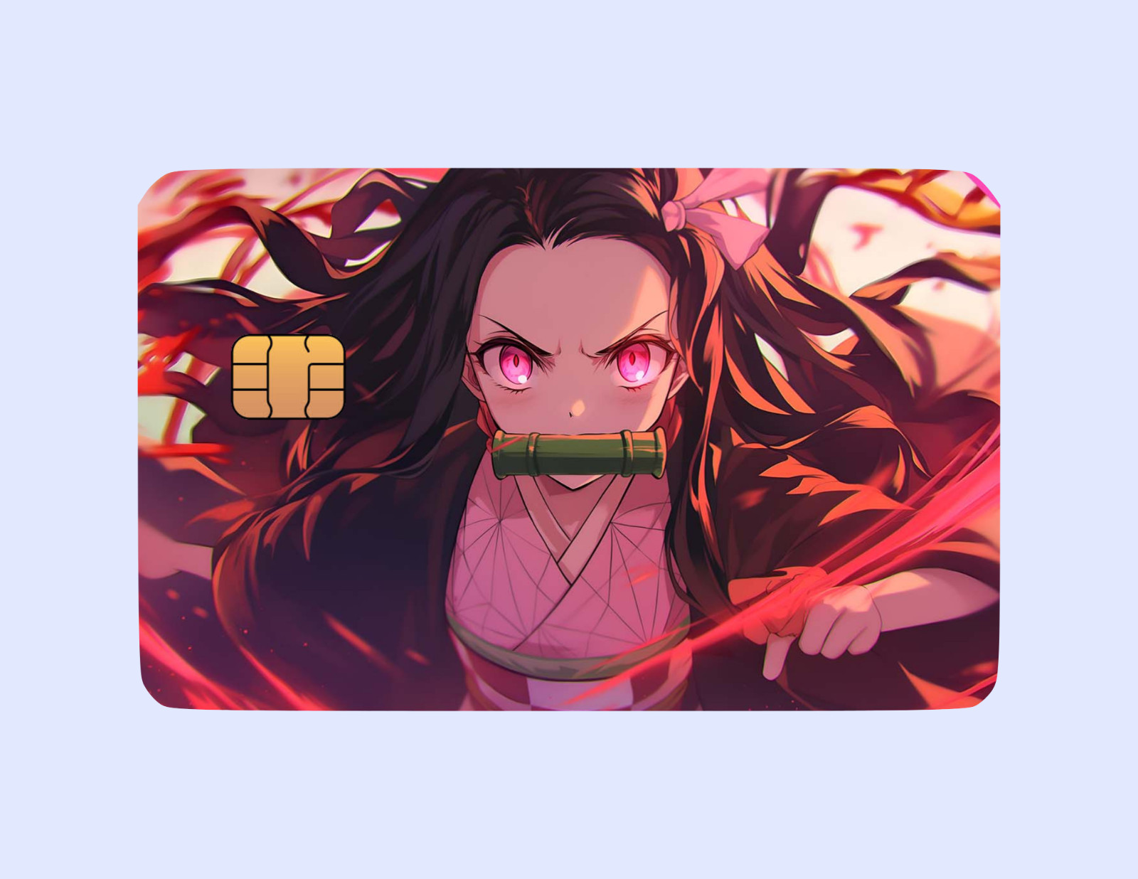 Demon Slayer Themed Credit Card Skins (2 Pack) – Anime-Inspired Debit/Credit
