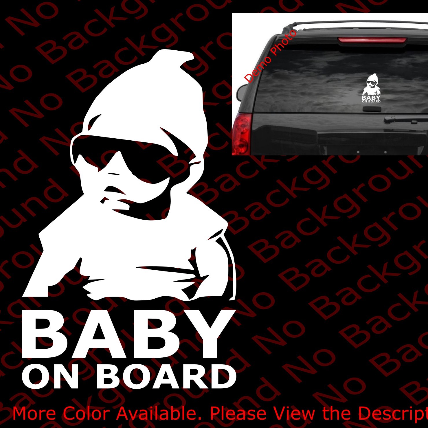 From USA- BABY ON BOARD/In Car Vinyl Decal Sticker for Car/Window/laptop BC002
