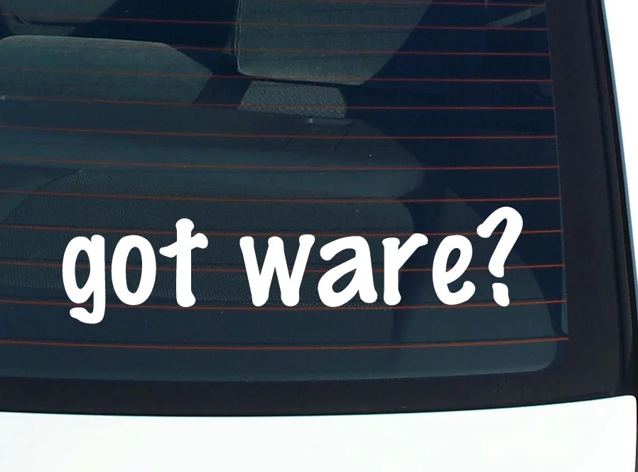 got ware? FUNNY VINYL CAR DECAL STICKER FAMILY LAST NAME
