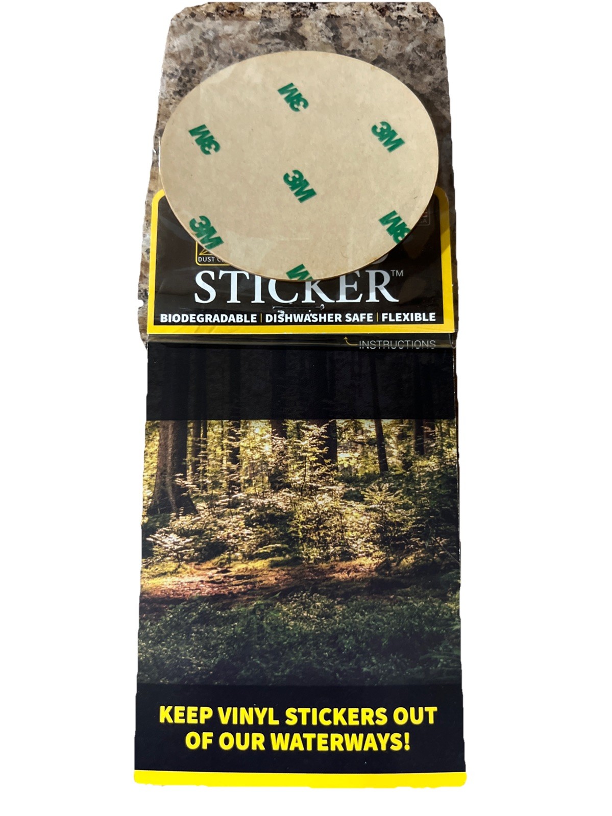 Say Yes To Adventure WOOD Sticker 3M Dishwasher SAFE Biodegradable Dust City NEW