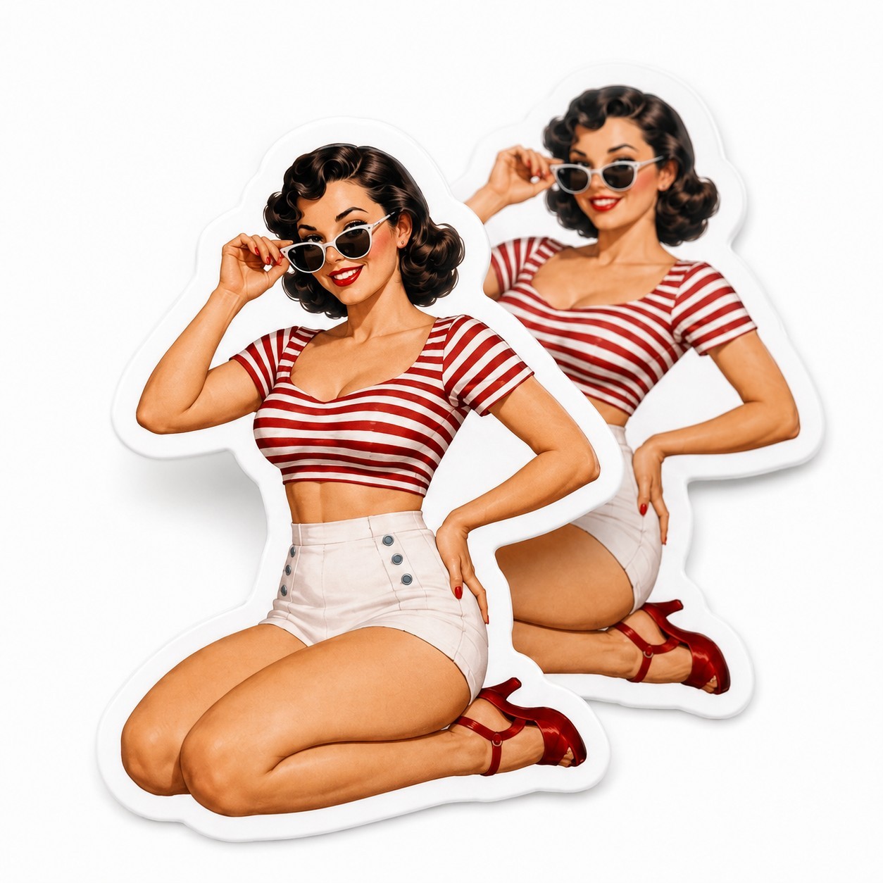 Custom Pin-Up Sticker 5 Inch Waterproof Personalized Adult Artwork