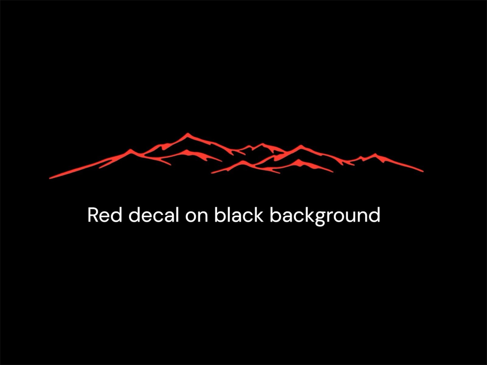 Mountain range scene large Vinyl Decal for Car Truck trailer Windows