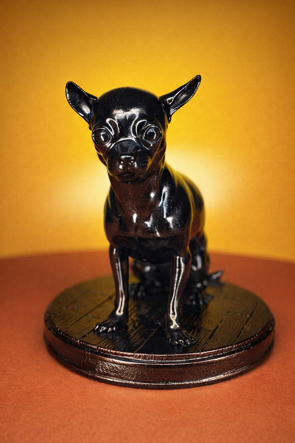 Handmade Ceramic Chihuahua Dog Figurine Art Statue Home Decor Collectible