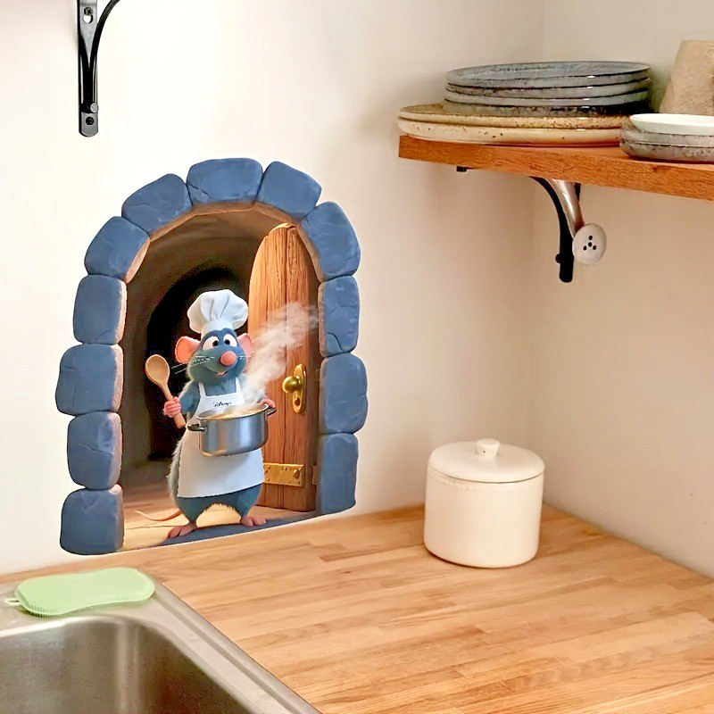 1 Piece of Ratatouille Creative Design, Self-Adhesive Wall Stickers for Home!!!!