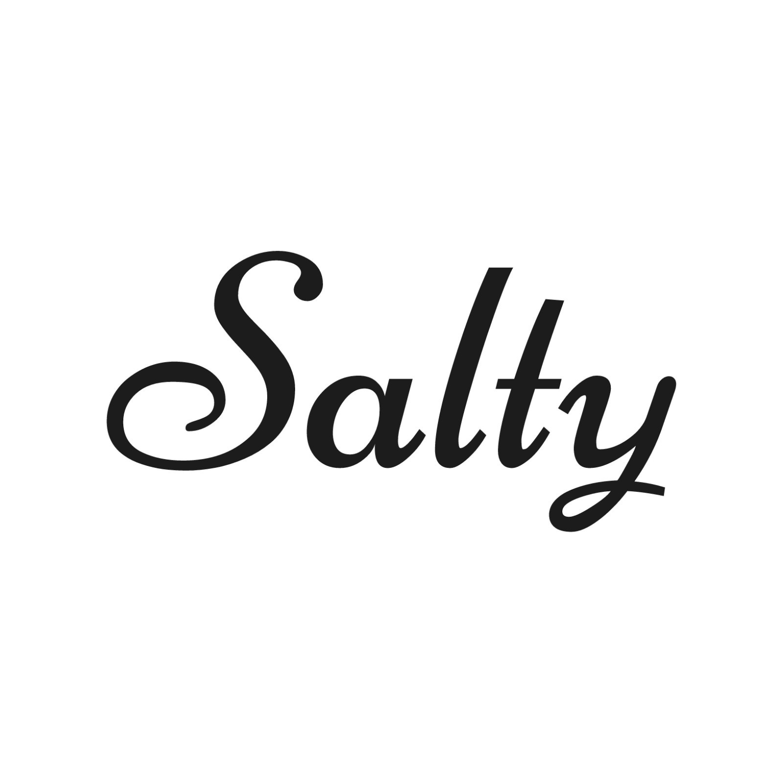 Salty Script font Vinyl Sticker Decal