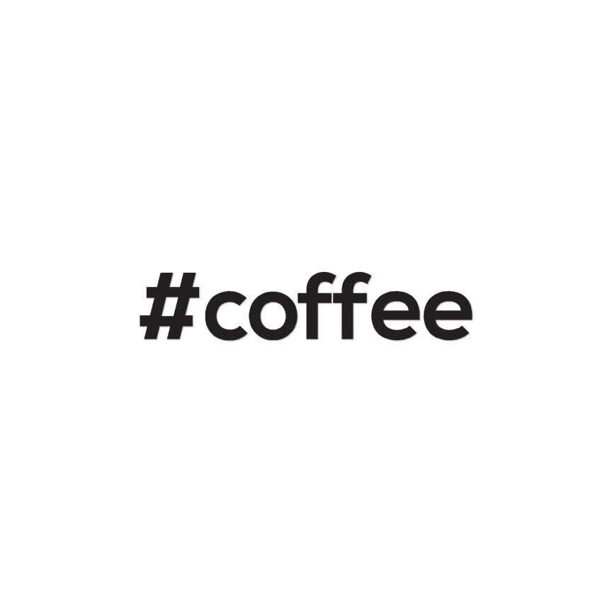 Hashtag Coffee # – Vinyl Decal Sticker – Multiple Color & Sizes – ebn1556