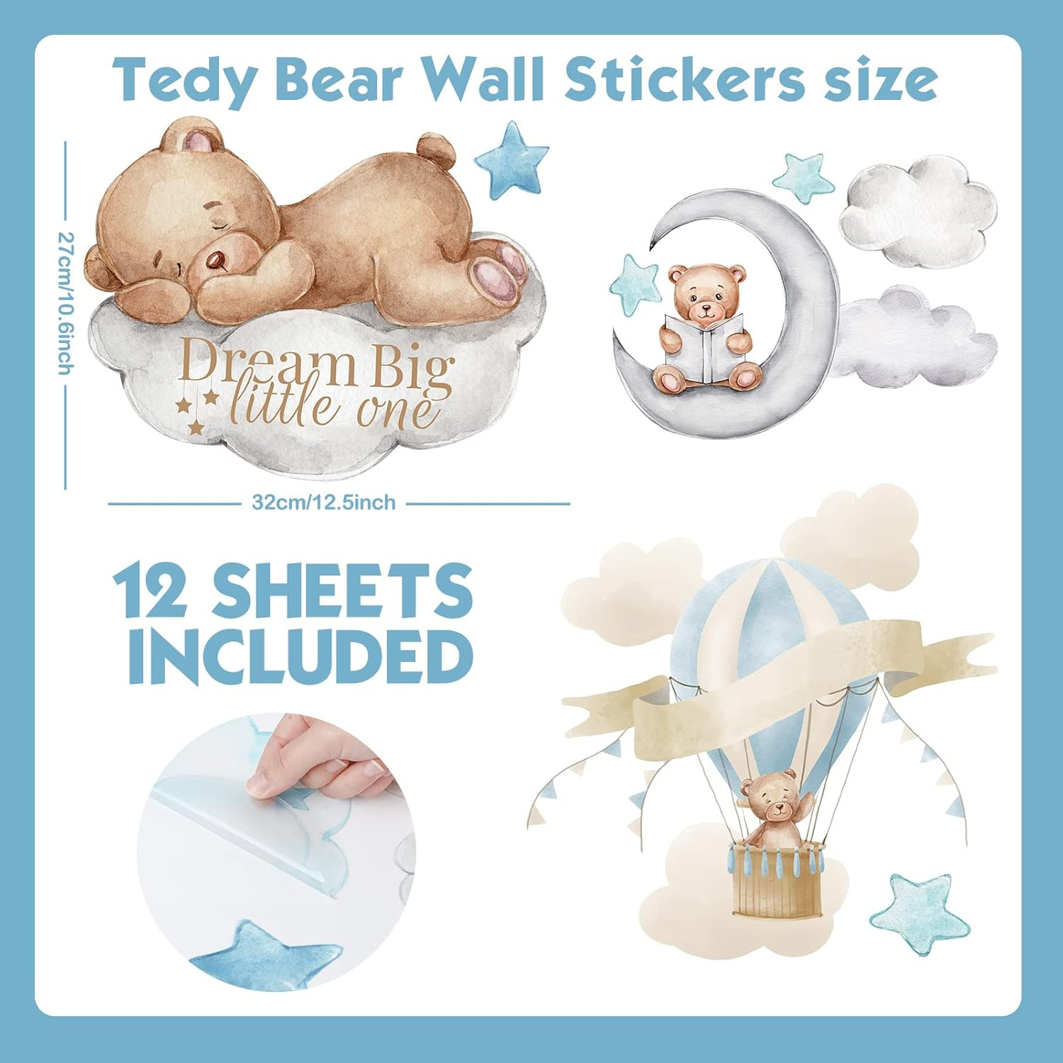 12 Sheet 78 Pcs Bear Highland Cow Wall Decals Cute Highland Cow Sticker Nurse…