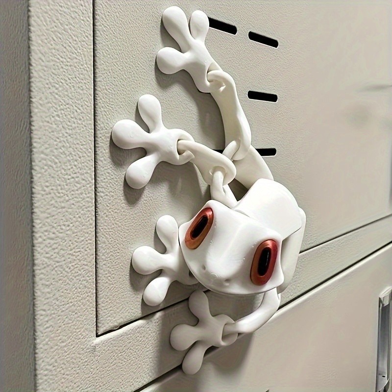 Lightweight Maneuverable 3D Frog Refrigerator Stickers for Home Kitchen Bathroom