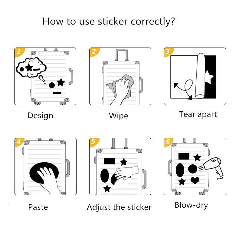100Pcs Halloween Stickers – Witch Theme Vinyl Waterproof 1.5~2.4 Inches, Black
