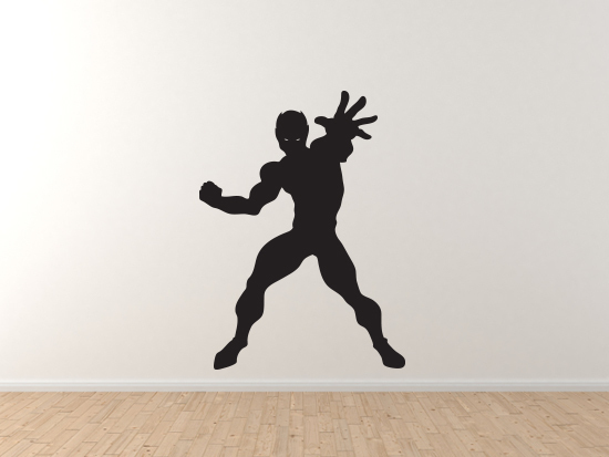 Comic Book Style – Super Hero Silhouette Power Version 1 – Vinyl Wall Decal