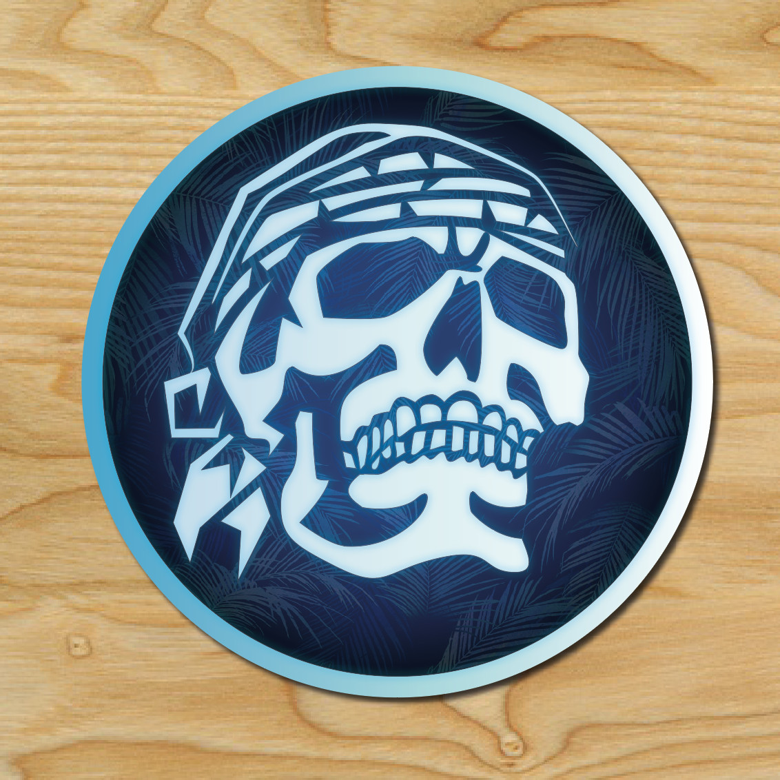 (1) ONE Pirate Decal Sticker Car Boating Boat Fishing Rod Angler Florida Beach