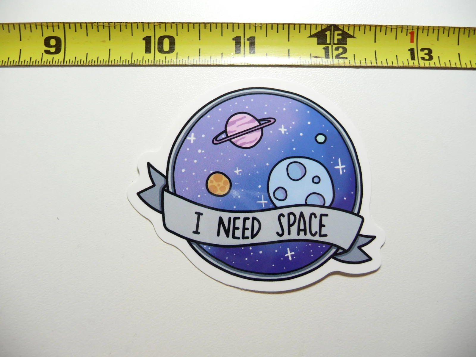 I NEED SPACE PLANETS SMALL STICKER DECAL EXPLORATION OUTER GALAXY UNIVERSE