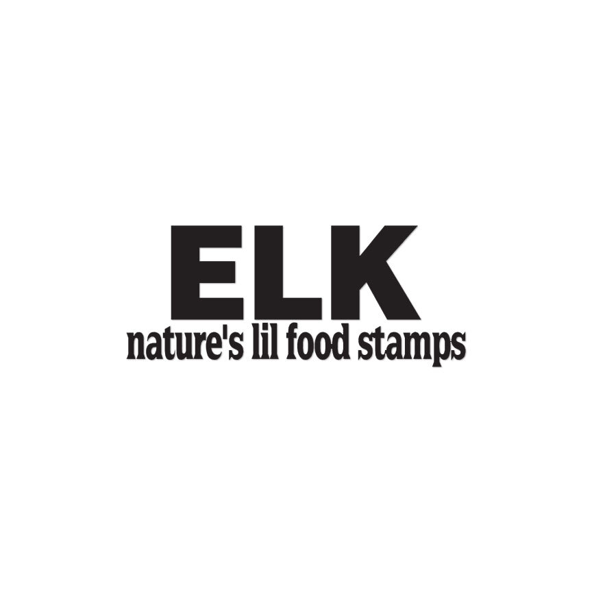 Elk Natures Food Stamps – Decal Sticker – Multiple Colors & Sizes – ebn3856