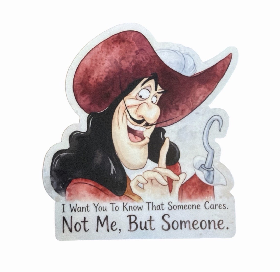 Captain Hook Funny Villain | 3×3 Vinyl Sticker Waterproof ❤️ FREE SHIPPING